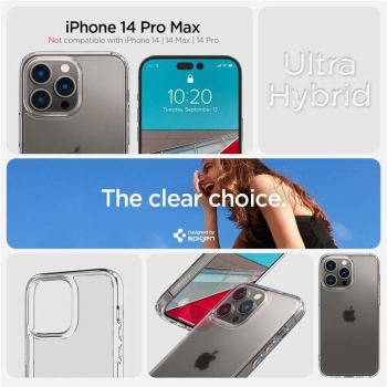 Etui Spigen Ultra Hybrid na iPhone 14 Pro Max - matowo-przezroczyste