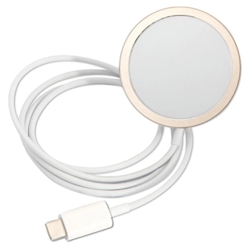 Etui Guess 4G Print MagSafe na iPhone 11 + ładowarka indukcyjna - brązowe