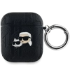 Etui Karl Lagerfeld Monogram Karl & Choupette Head na AirPods 1 / 2 - czarne