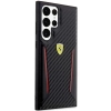 Etui Ferrari Carbon Contrast Edges na Samsung Galaxy S23 Ultra - czarne