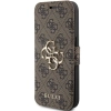 Etui Guess 4G Metal Logo na iPhone 15 Pro - brązowe