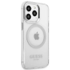 Etui Guess Metal Outline MagSafe na iPhone 13 Pro Max - srebrne