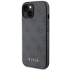 Etui Guess 4G Metal Gold Logo na iPhone 15 Plus - szare
