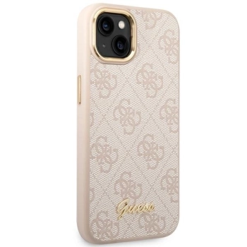 Etui Guess 4G Vintage Gold Logo na iPhone 14 - różowe