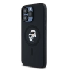 Etui Karl Lagerfeld Silicone Karl&Choupette Ring MagSafe na iPhone 15 Pro Max - czarne