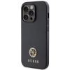 Etui Guess Strass Metal Logo do iPhone 15 Pro Max - czarne