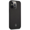 Etui Mercedes Leather Perforated na iPhone 14 Pro - czarne