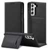 Magnet Card Case etui do Samsung Galaxy S22+ (S22 Plus) pokrowiec portfel na karty kartę podstawka czarny