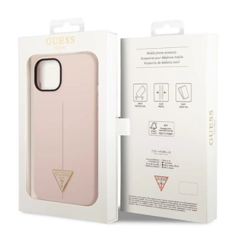 Etui Guess Silicone Triangle na iPhone 14 - różowe