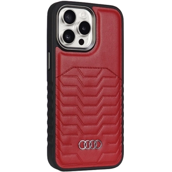Etui Audi Synthetic Leather z MagSafe na iPhone 14 Pro Max - czerwone