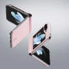 Skórzane etui Samsung Galaxy Z Flip5 5G z klapką portfel pokrowiec na tył Dux Ducis Bril - różowe