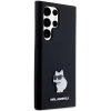Etui Karl Lagerfeld Silicone Choupette Metal Pin na Samsung Galaxy S23 Ultra - czarne