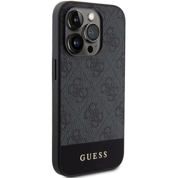 Etui Guess 4G Stripe Collection na iPhone 15 Pro - szare