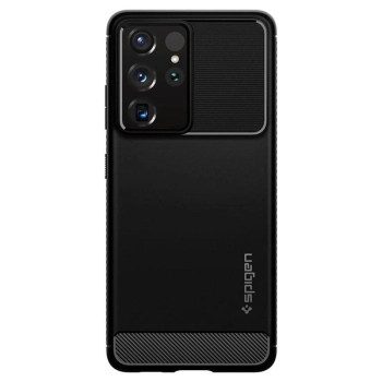 Etui Spigen Rugged Armor na Samsung Galaxy S21 Ultra - czarny mat