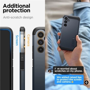 Etui Spigen Tough Armor na Samsung Galaxy A54 5G - czarny metal