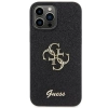 Etui Guess Glitter Script Big 4G na iPhone 13 Pro Max - czarne