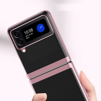 Plating Case etui Samsung Galaxy Z Flip 4 pokrowiec z metaliczną ramką czarne