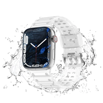 Strap Triple Protection pasek Apple Watch Ultra, SE, 9, 8, 7, 6, 5, 4, 3, 2, 1 (49, 45, 44, 42 mm) opaska bransoleta przezroczysty