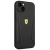 Etui Ferrari Leather Stamp Sides na iPhone 14 Plus - czarne
