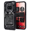 Etui Spigen Ultra Hybrid na Nothing Phone 2A - ciemnoszare (wzór Zero One)