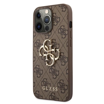 Etui Guess 4G Big Metal Logo na iPhone 13 Pro Max - brązowe