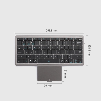 Klawiatura bezprzewodowa Bluetooth z touchpadem Dux Ducis OK Series - czarna