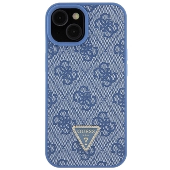 Etui Guess Crossbody 4G Metal Logo do iPhone 15 - niebieskie