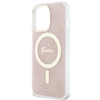 Etui Guess 4G MagSafe na iPhone 13 Pro / iPhone 13 - różowe