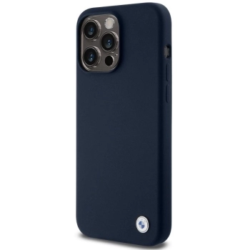 Etui BMW Silicone Metal Logo na iPhone 15 Pro Max - granatowe