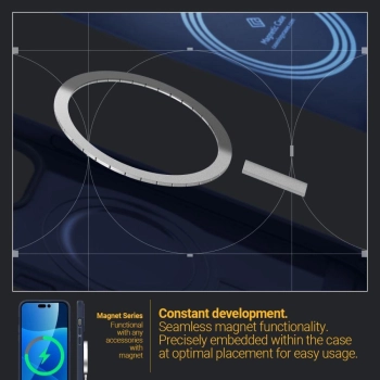 Etui Caseology Parallax Mag z MagSafe na iPhone 14 Pro Max - granatowe