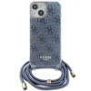 Etui Guess Crossbody Cord 4G Print na iPhone 15 / 14 / 13 - niebieskie
