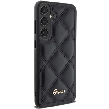 Etui Guess Quilted Metal Logo na Samsung Galaxy S23 FE - czarne