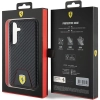 Etui Ferrari Carbon Stitched Bottom na Samsung Galaxy S24 - czarne