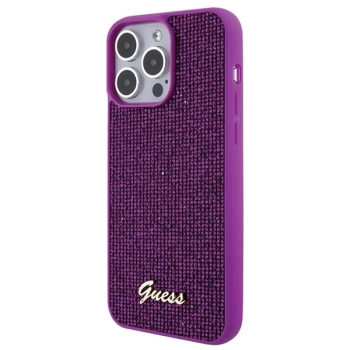 Etui Guess Disco Metal Script na iPhone 15 Pro Max - różowe