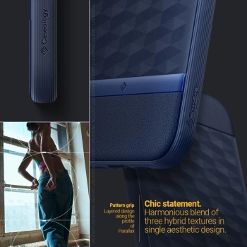 Etui Caseology Parallax Mag z MagSafe na iPhone 14 Pro Max - granatowe