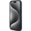 Etui Guess 4G Triangle Metal Logo na iPhone 15 Plus / 14 Plus - niebieskie