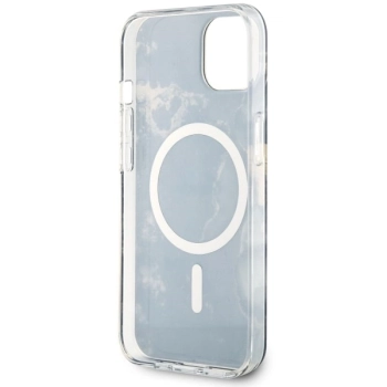 Etui Guess Golden Marble MagSafe na iPhone 14 - czarne