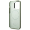 Etui Guess Silicone Logo Plate MagSafe na iPhone 14 Pro Max - zielone