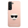 Etui Karl Lagerfeld Silicone Choupette Head na Samsung Galaxy S22+ - różowe