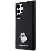Etui Karl Lagerfeld Silicone Choupette Metal Pin na Samsung Galaxy S23 Ultra - czarne