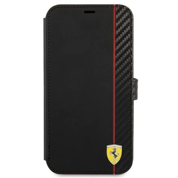 Etui Ferrari On Track Carbon Stripe na iPhone 13 mini - czarne