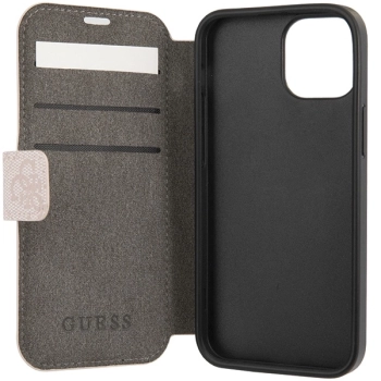 Etui Guess 4G Metal Logo na iPhone 15 / 14 / 13 - różowe