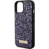 Etui Guess Rhinestone Metal Logo na iPhone 15 - różowe