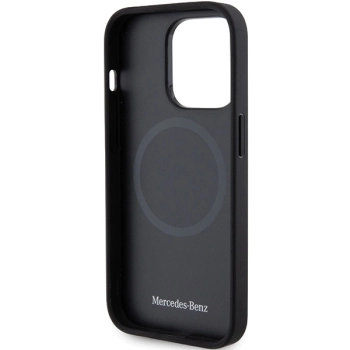 Etui Mercedes Smooth Leather MagSafe na iPhone 14 Pro - czarne