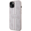 Etui Guess 4G Printed Stripes MagSafe na iPhone 14 Plus - różowe