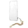 Etui Guess Gold Chain na iPhone 13 mini - brązowe cętki