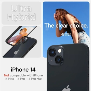 Etui Spigen Ultra Hybrid na iPhone 14 - czarny mat