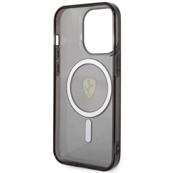 Etui Ferrari Translucent MagSafe na iPhone 14 Pro Max - czarne