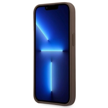 Etui Guess 4G Big Metal Logo na iPhone 14 Pro Max - brązowe