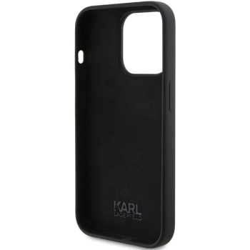Etui Karl Lagerfeld Silicone Karl Script na iPhone 15 Pro - czarne
